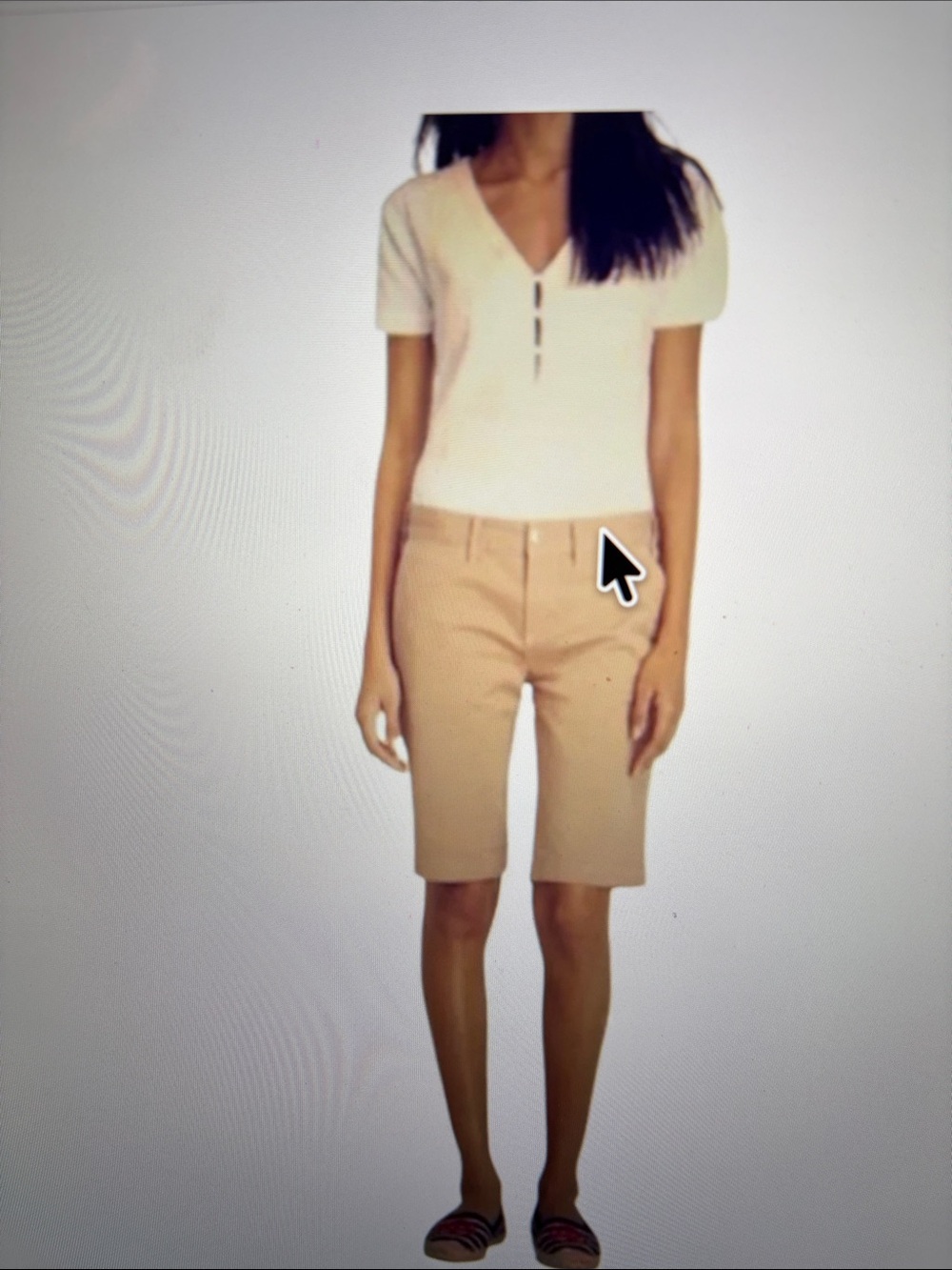TORY BURCH Bermuda Chino Shorts - Tan. SZ 25.